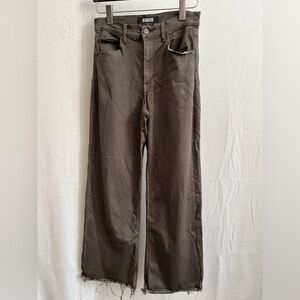 Reformation Stretch Flood Jeans, Army Green, Size 27, great condition